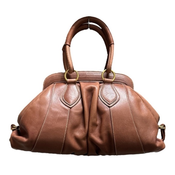 Jane Bolinger Made in Italy 100% Leather Satchel Bag Purse - Picture 3 of 9